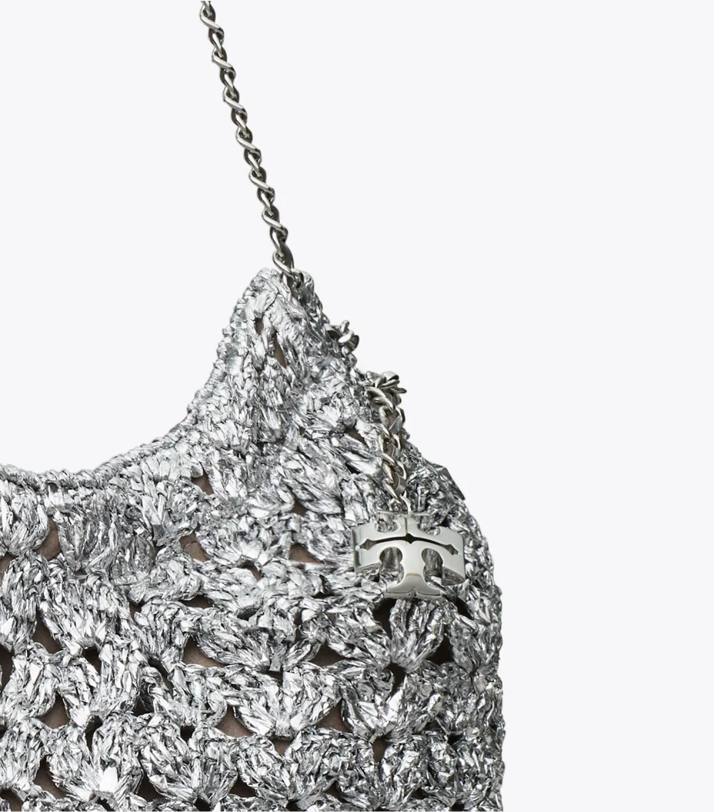 Mini Fleming Woven Hobo Bag