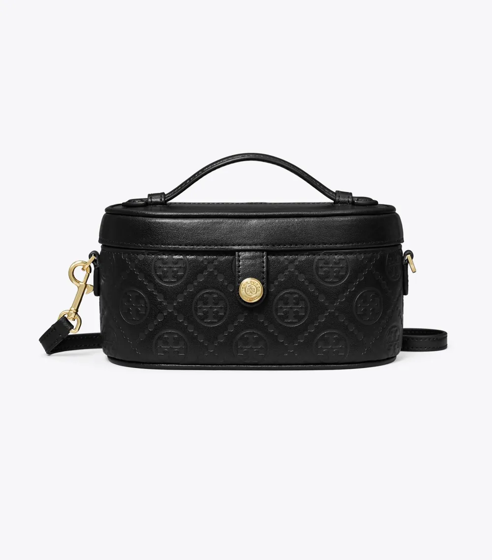 T Monogram Leather Vanity Case