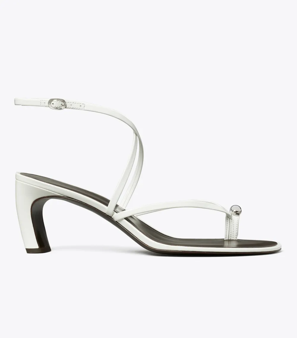 Pierced Multi-Strap Heeled Sandal