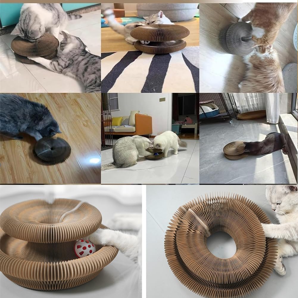 Interactive Foldable Cat Scratcher Toy