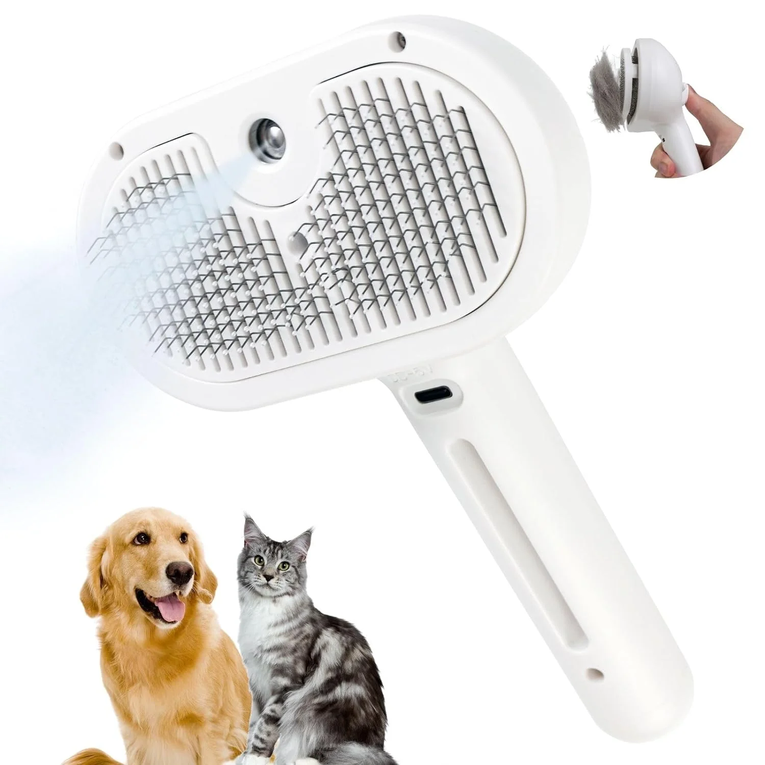 Mist Massage Brush sheddyMist PuffGroom Cat Brush