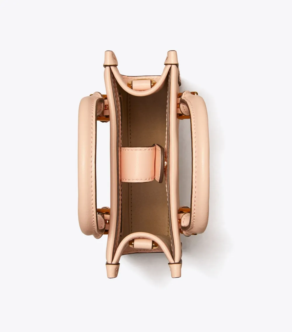 T Monogram Leather Mini Tote