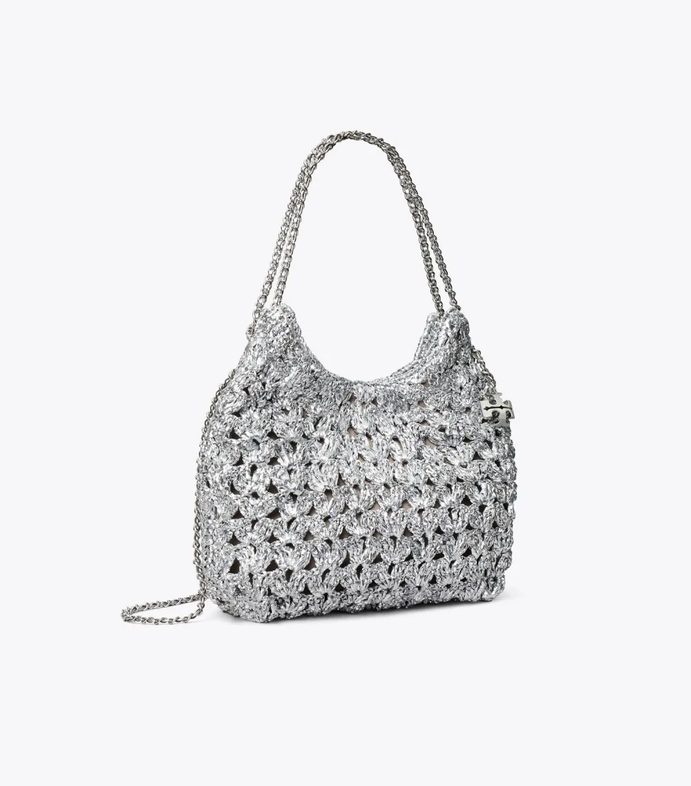 Mini Fleming Woven Hobo Bag