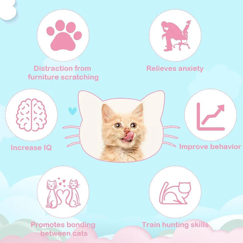 4-Pack Cat Collar Feather Toys