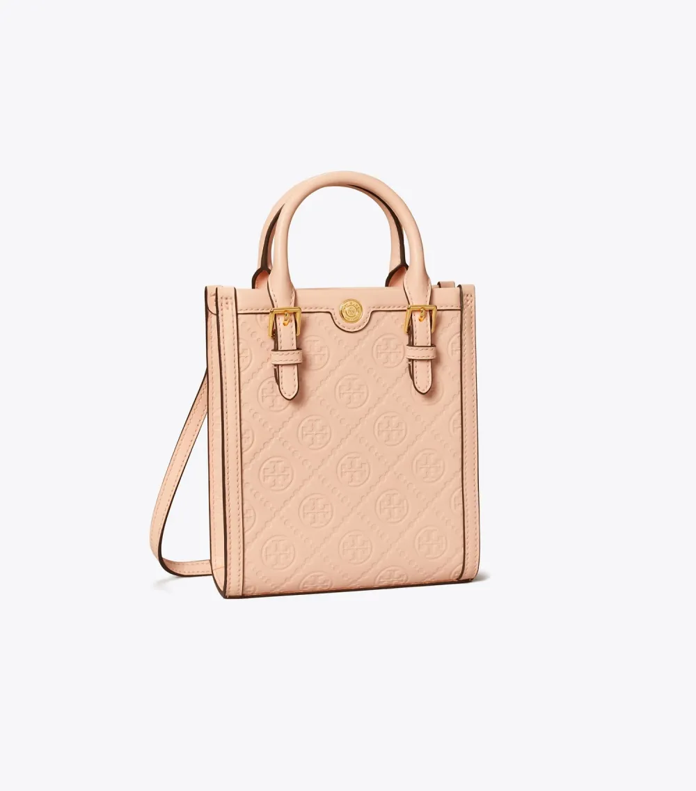 T Monogram Leather Mini Tote