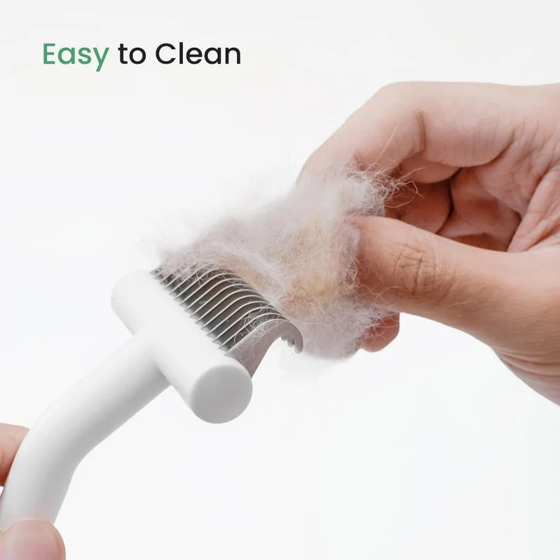 Pet Shedding & Grooming Brush with Skin-Safe Blades