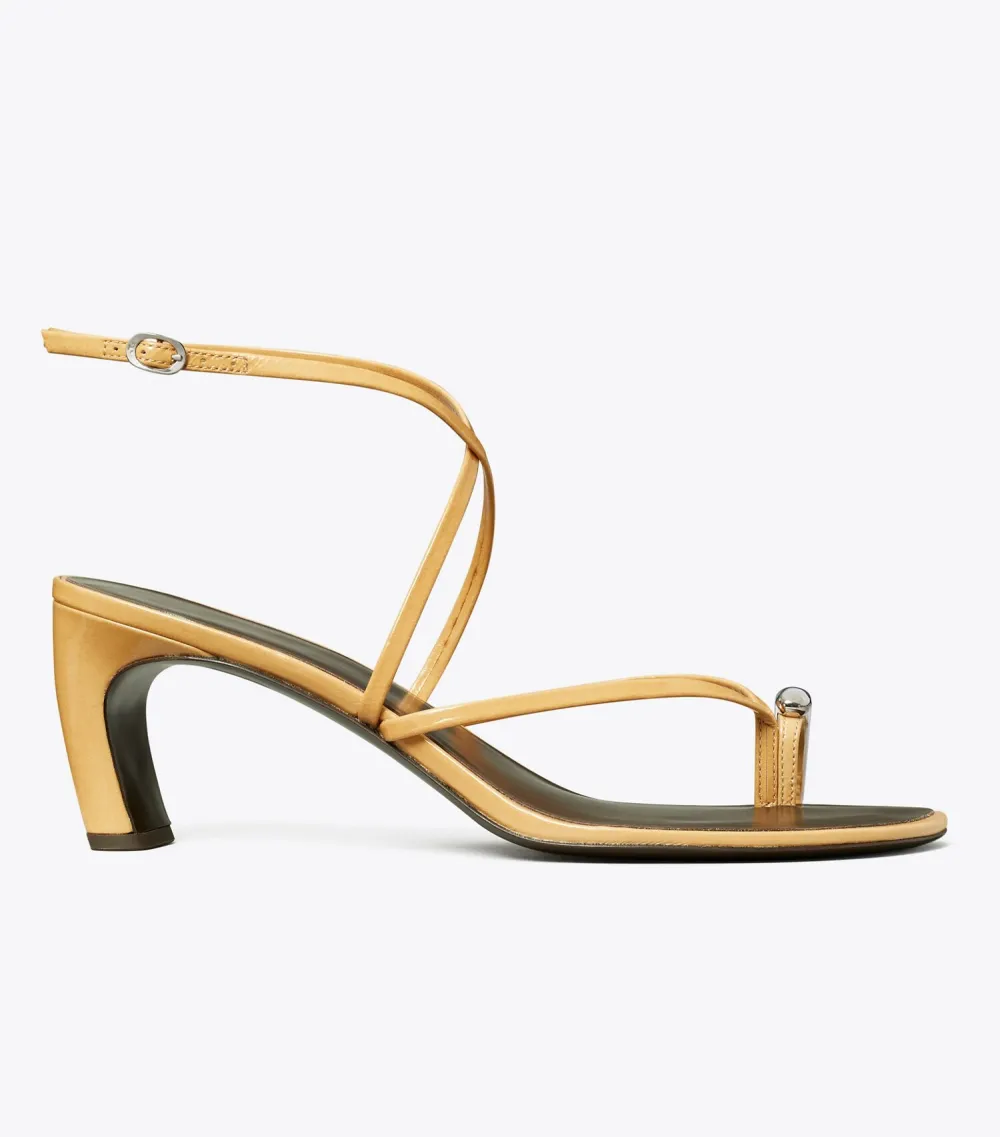 Pierced Multi-Strap Heeled Sandal