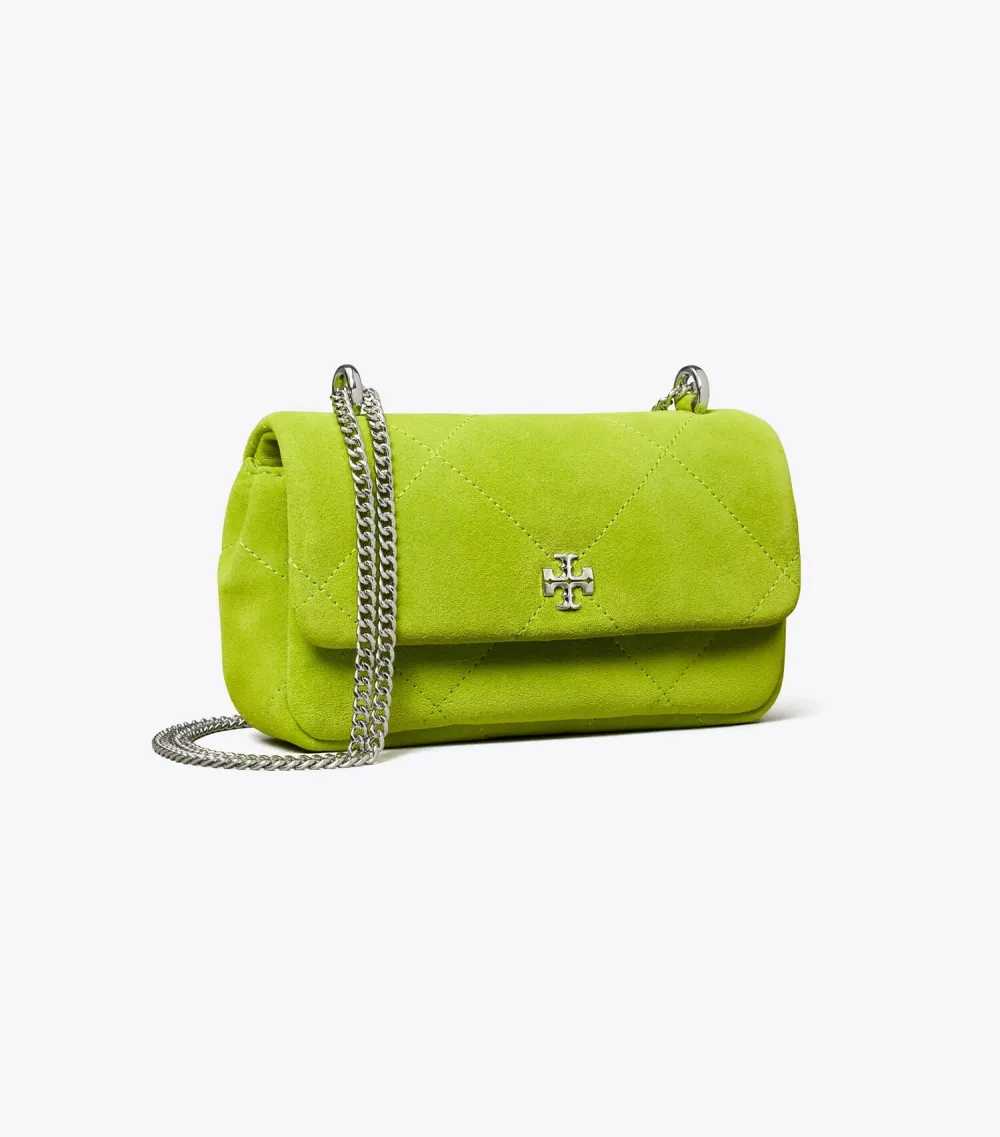 Mini Kira Diamond Quilt Suede Flap Bag