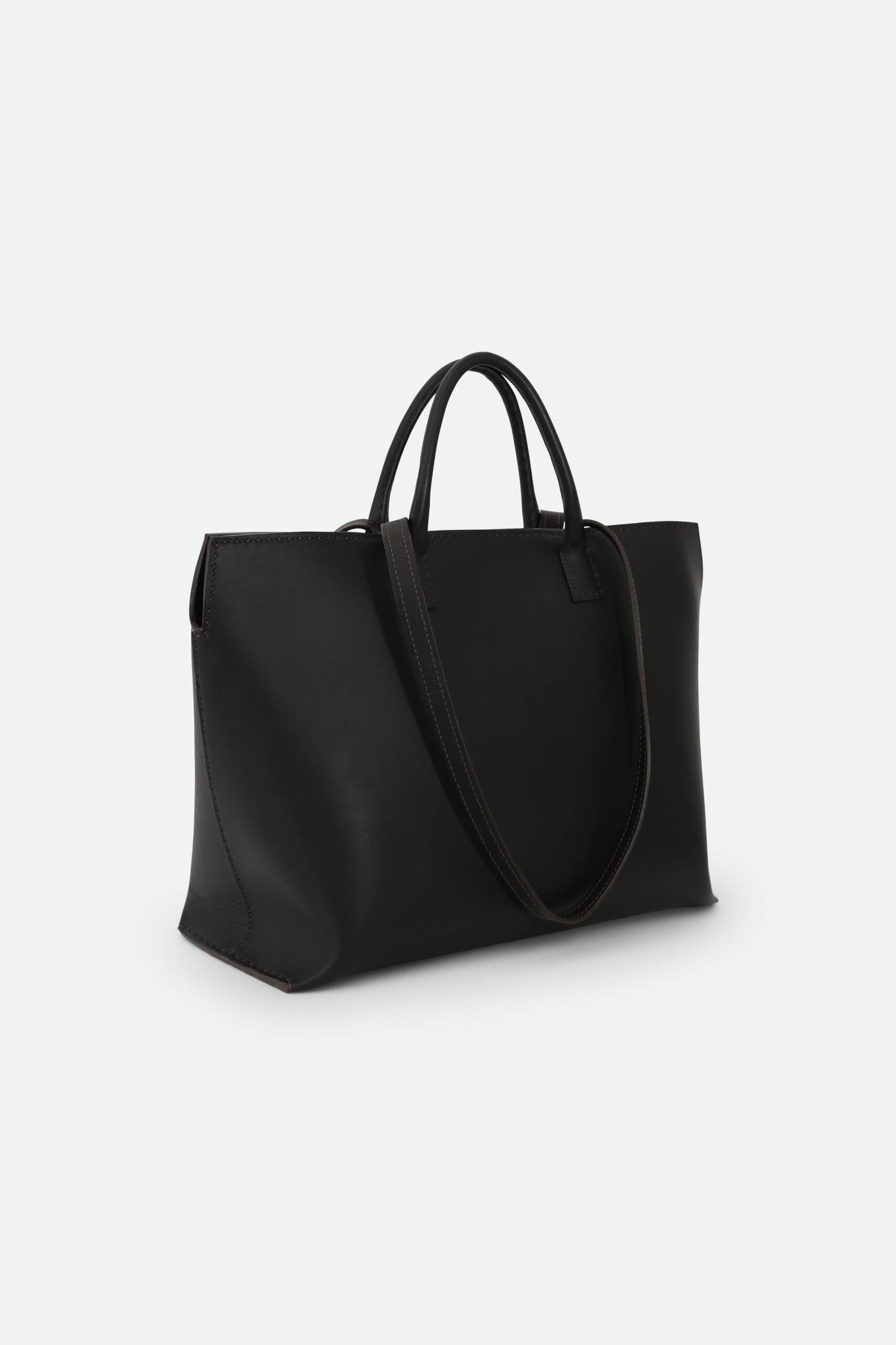 BOLZANO FRENCH BARENIA LEATHER TOTE IN ESPRESSO