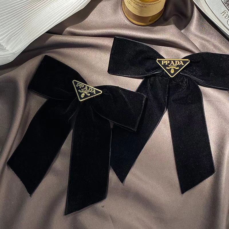 P design Classic Metal logo Bow hairband Hair accessories