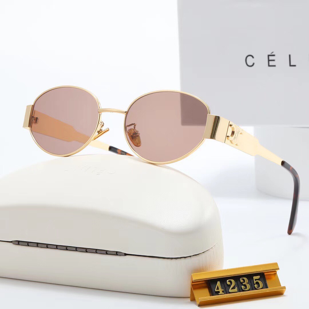 C logo  fashion elegant oval sunglasses