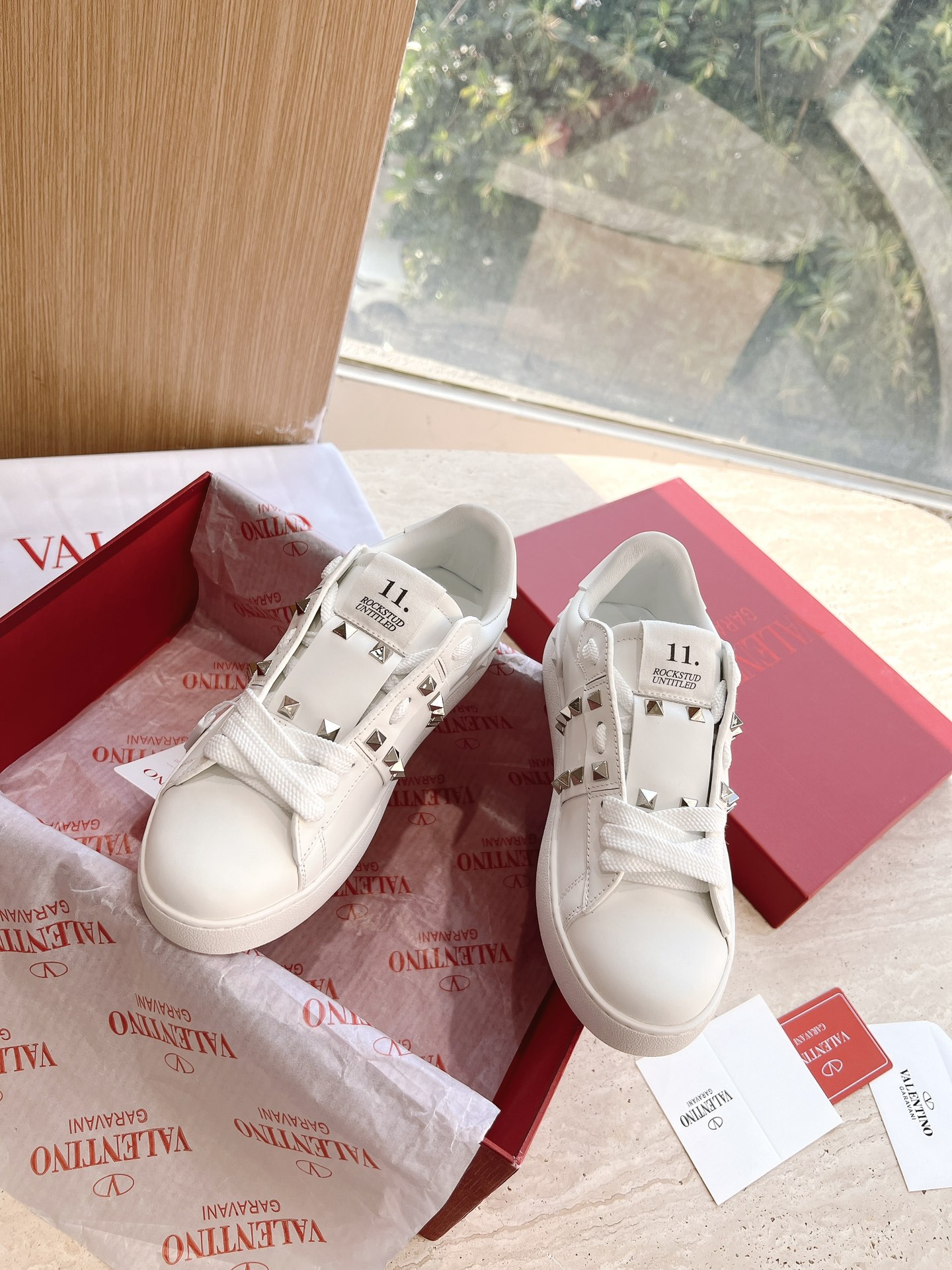 VALENTINO Women's OPEN DISCO Calfskin Sneakers