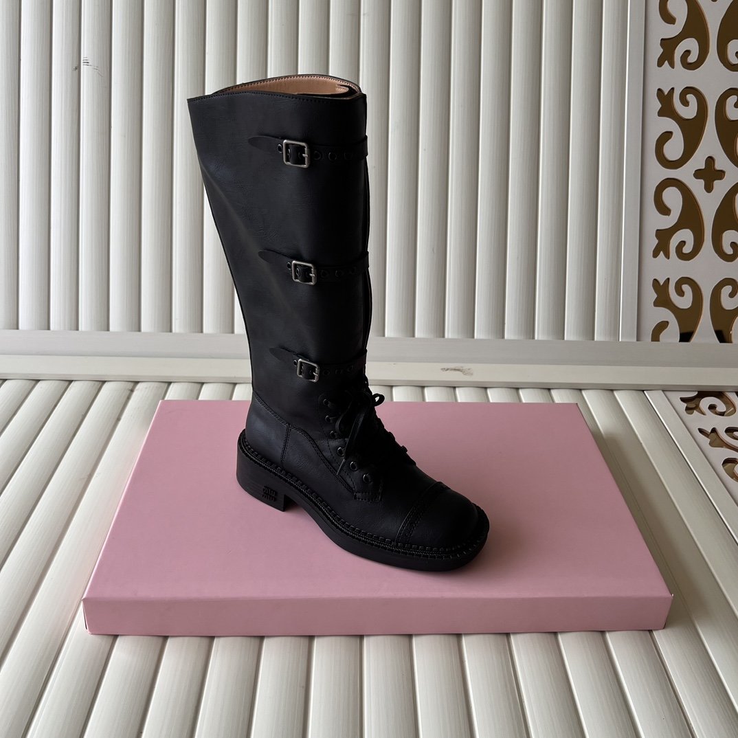 M design new three-buckle ladies boots