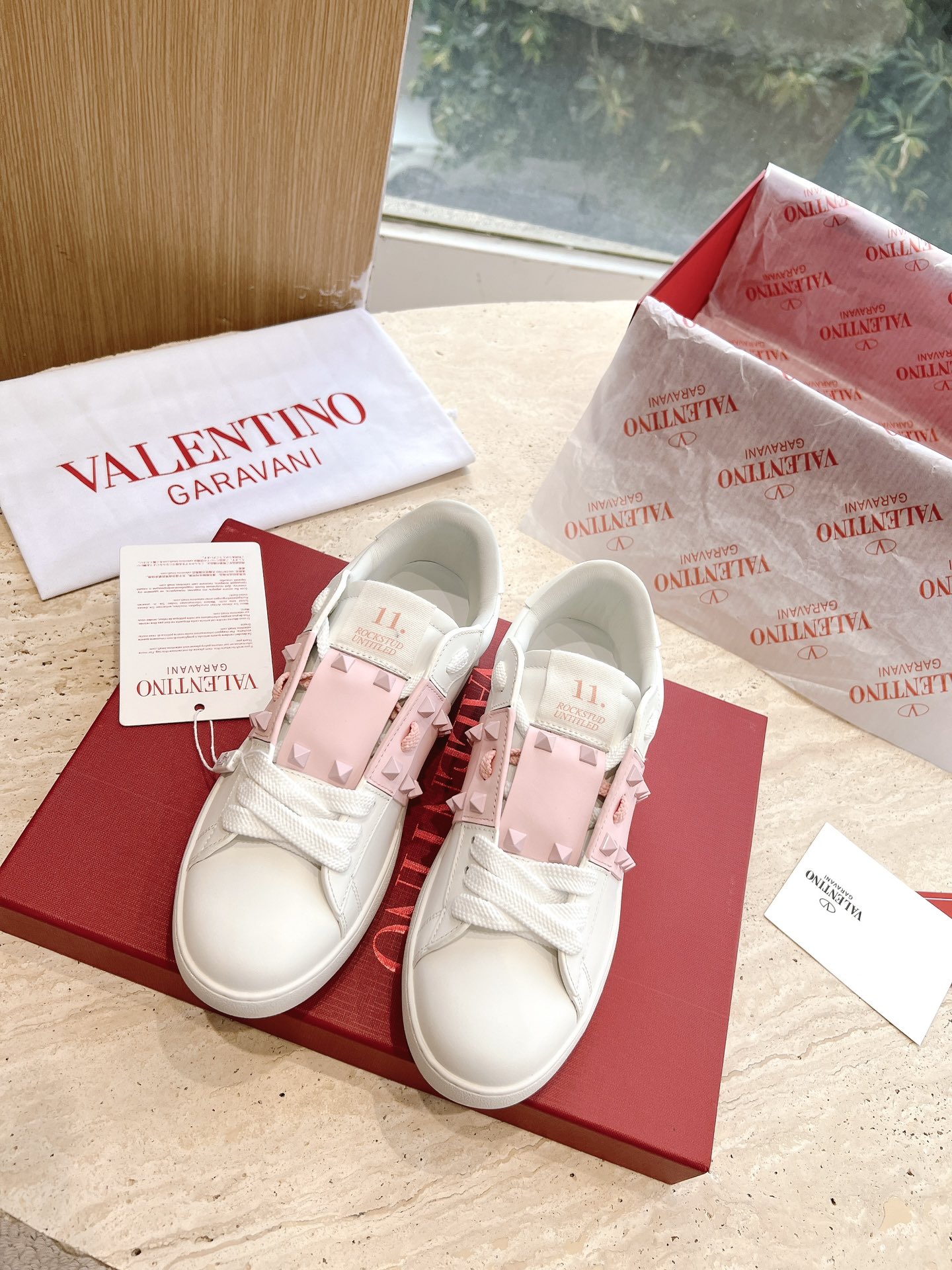 VALENTINO Women's OPEN DISCO Calfskin Sneakers
