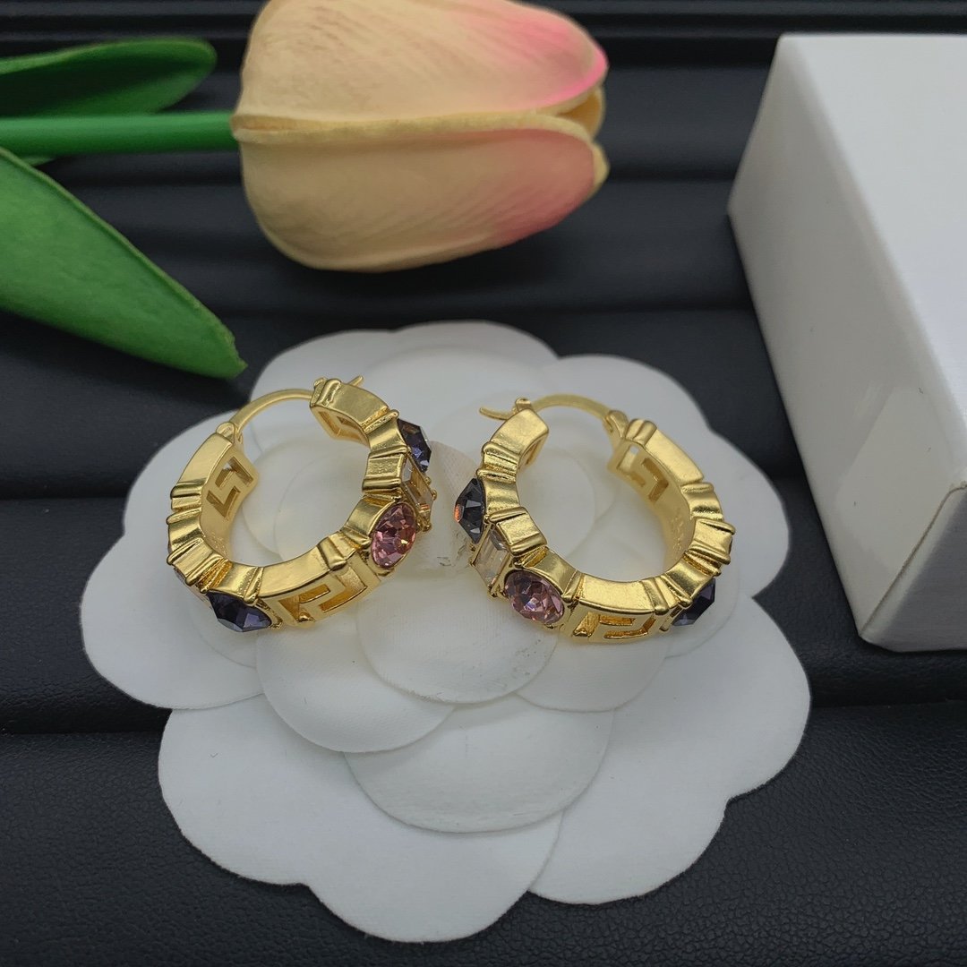 Versace round earrings