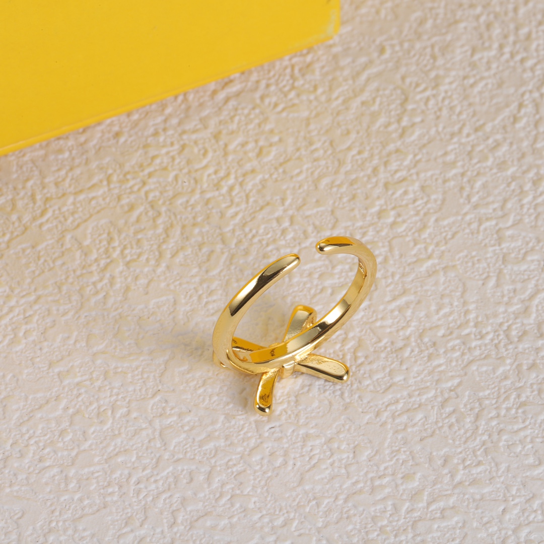 F design  Bow Open Ring