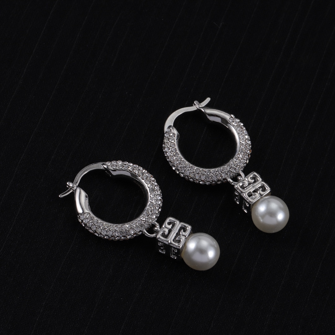 Givenchy Diamond hoop earrings