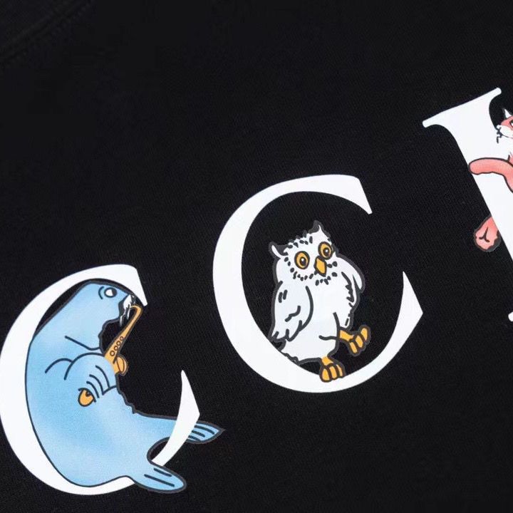 G design 2023 Summer Alphabet Cute Animals Printed Cotton Breathable Unisex T-shirt