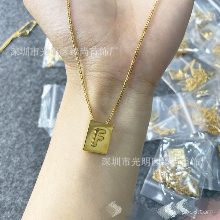 C logo  Block letters necklace