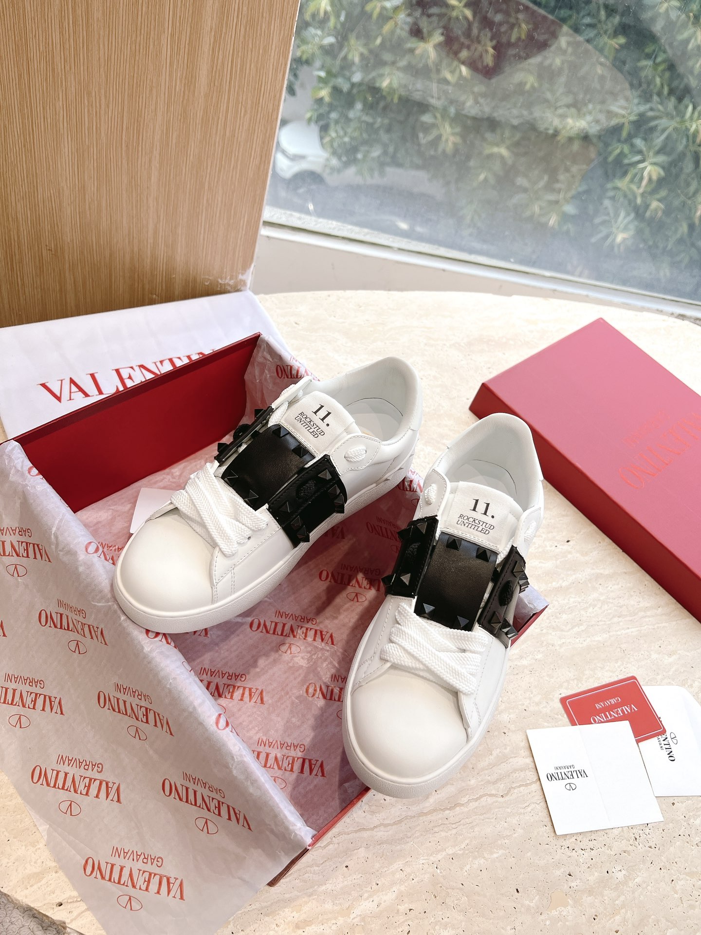 VALENTINO Women's OPEN DISCO Calfskin Sneakers