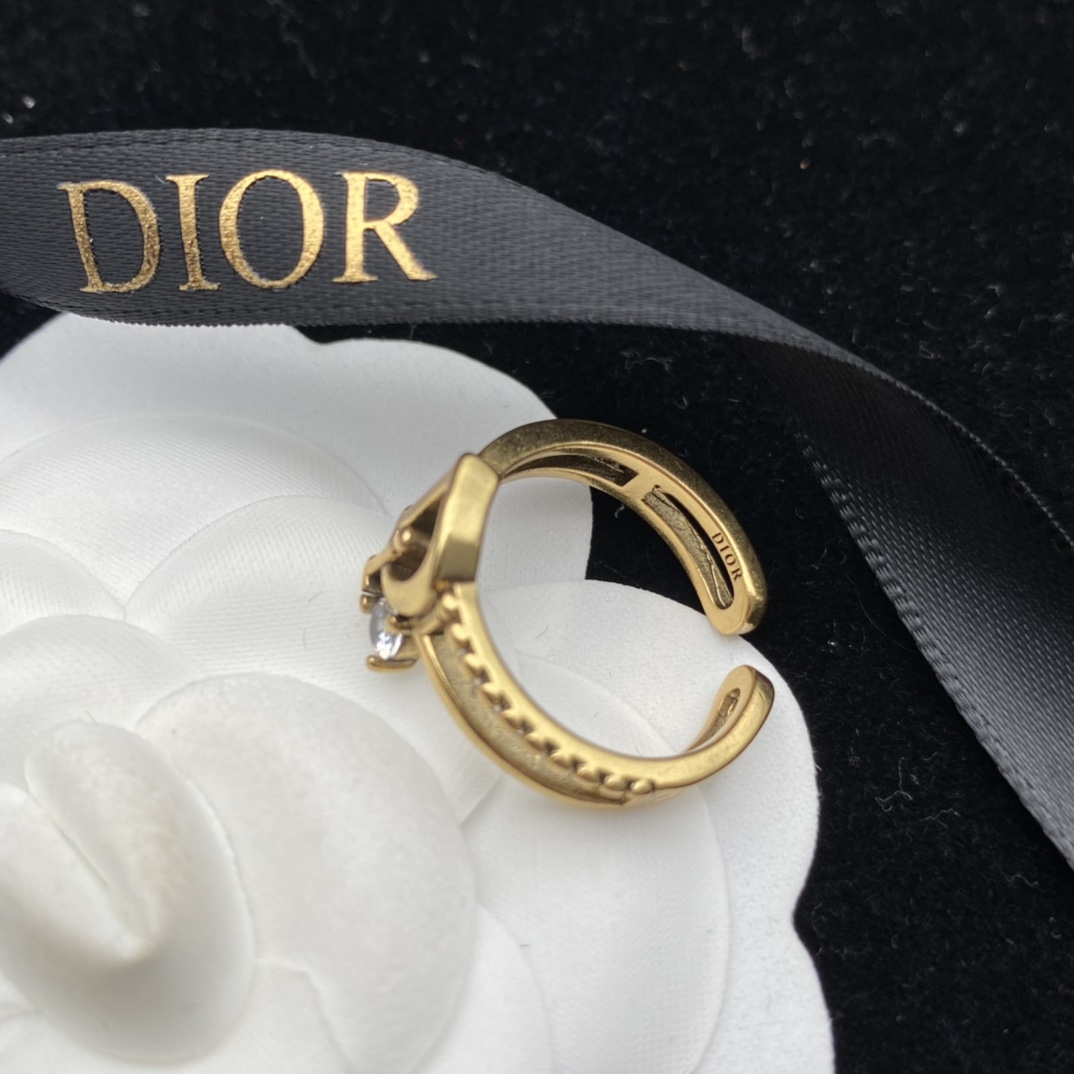 D designnew letter-set diamond temperament retro open ring