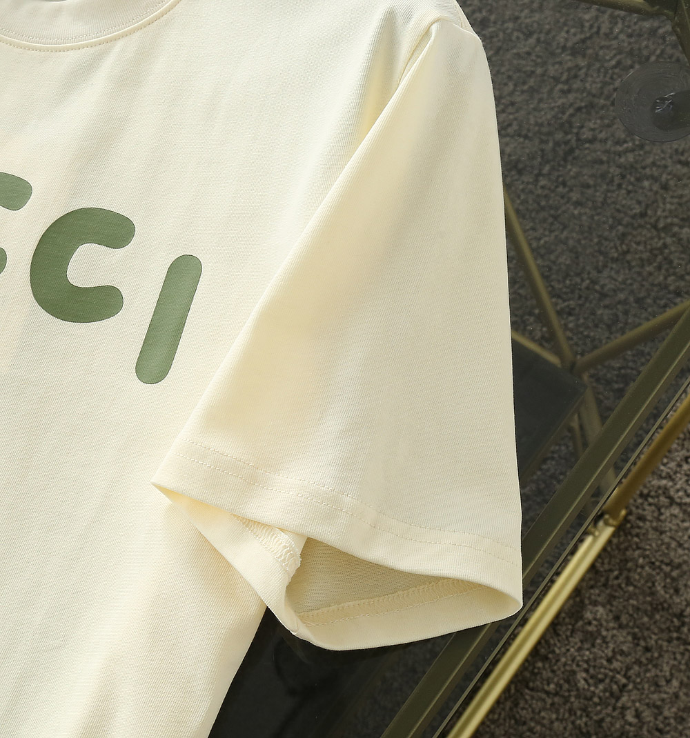 G design Smile Printed Summer Round Collar Cotton Breathable Unisex Leisure T-shirt