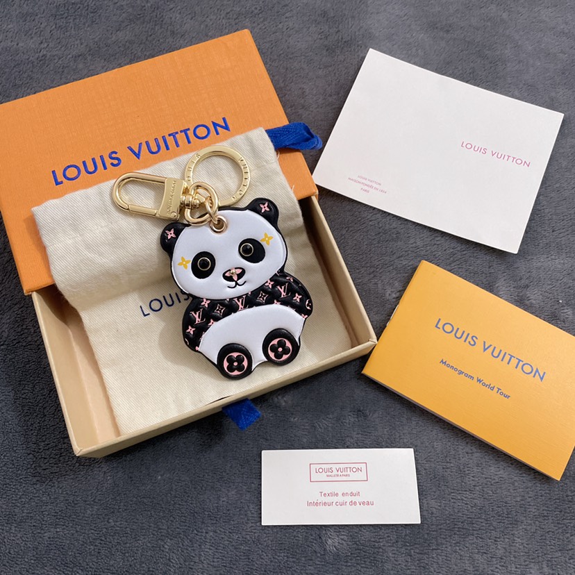 L design  panda cartoon keychain