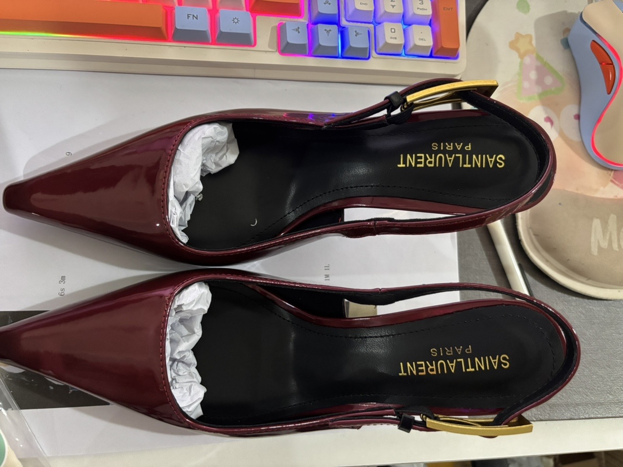 Saint Lauren*Y style 24ss new runway heeled pointed toe sandals