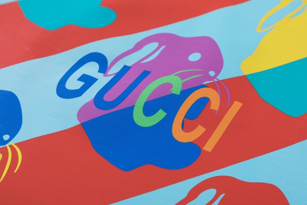 G design 2023 Spring Summer New Design Colourful Rabbit Logo Printed Unisex T-shirt