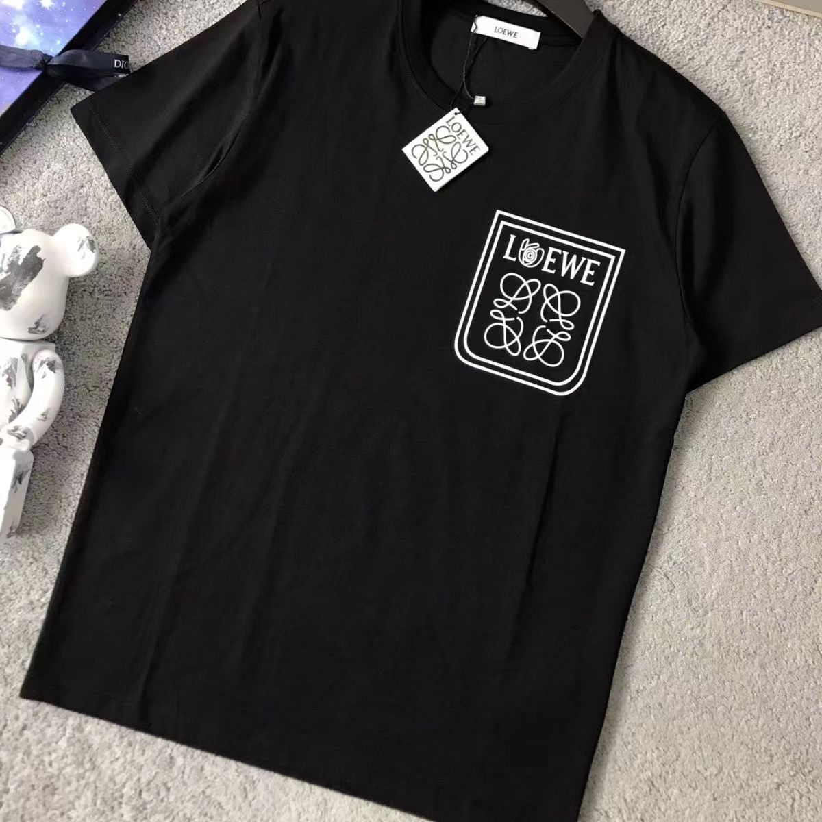 L design  Summer Cotton Breathable Fashion Unisex Short Sleeve