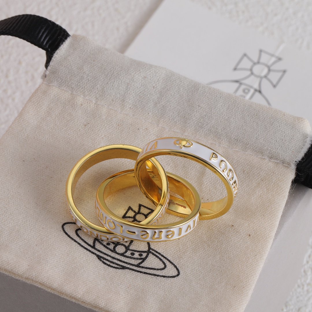 Vivienne Westwood Three Ring Enamel Ring
