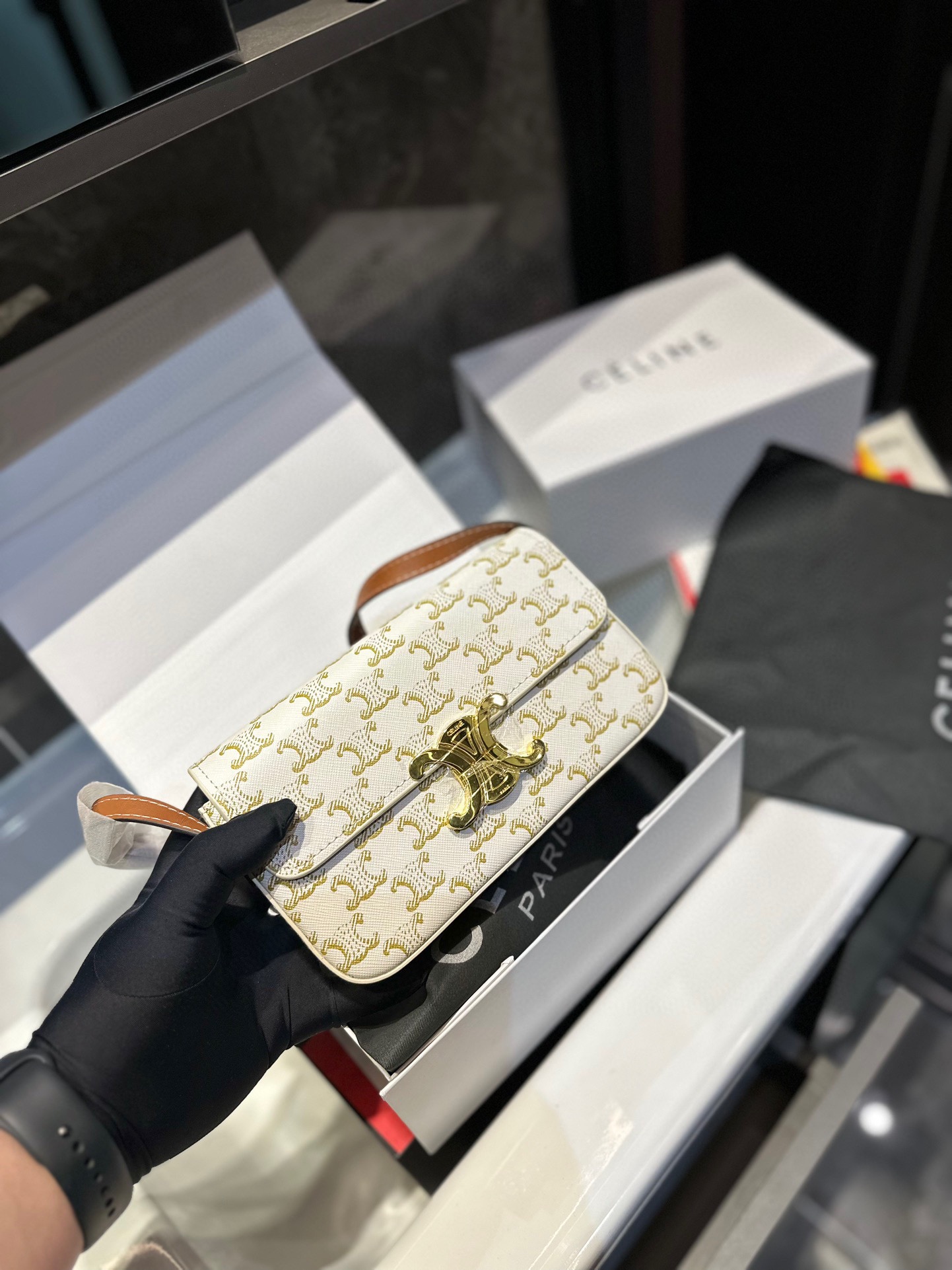 C logo  new underarm bag retro commuter Box handbag