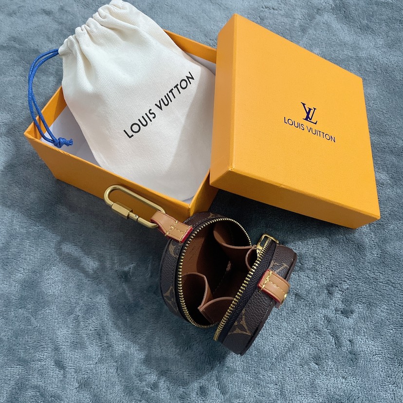 L design  round coin purse pendant keychain