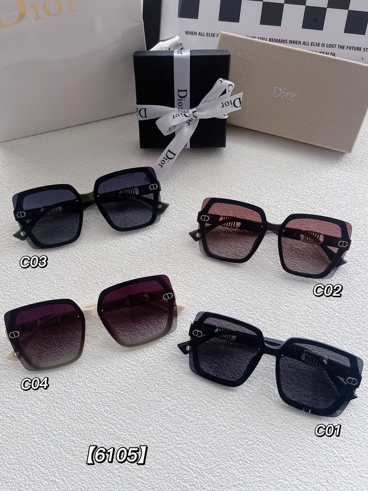 D logo women fashion sunglasses