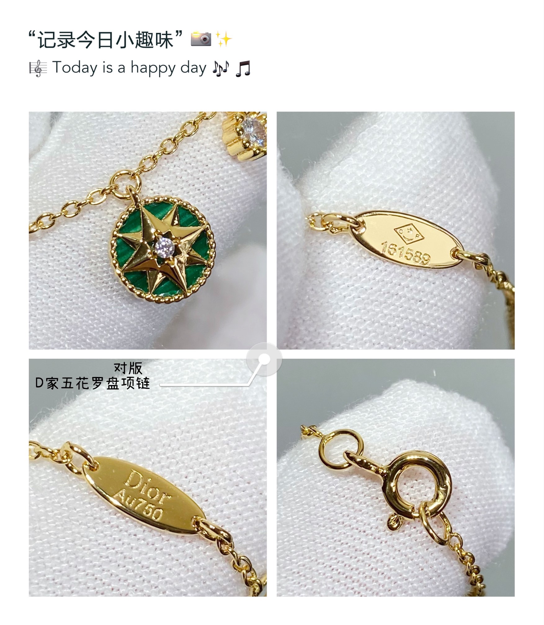 D designFive Flower Compass Necklace