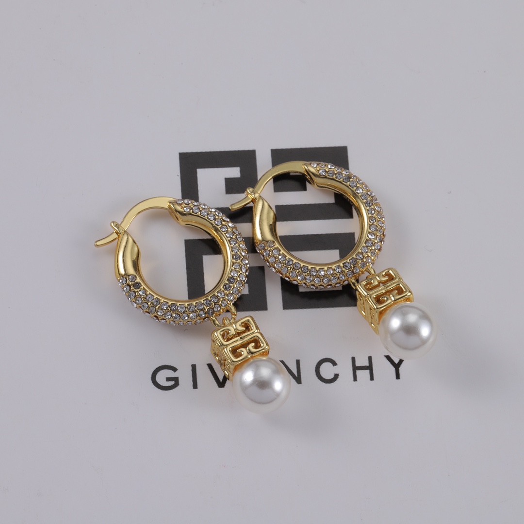 Givenchy Diamond hoop earrings
