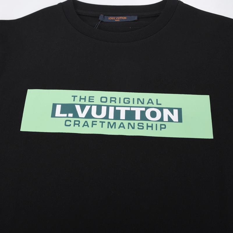 L design  Classic Logo Printed Round Collar Leisure Unisex Cotton T-shirt