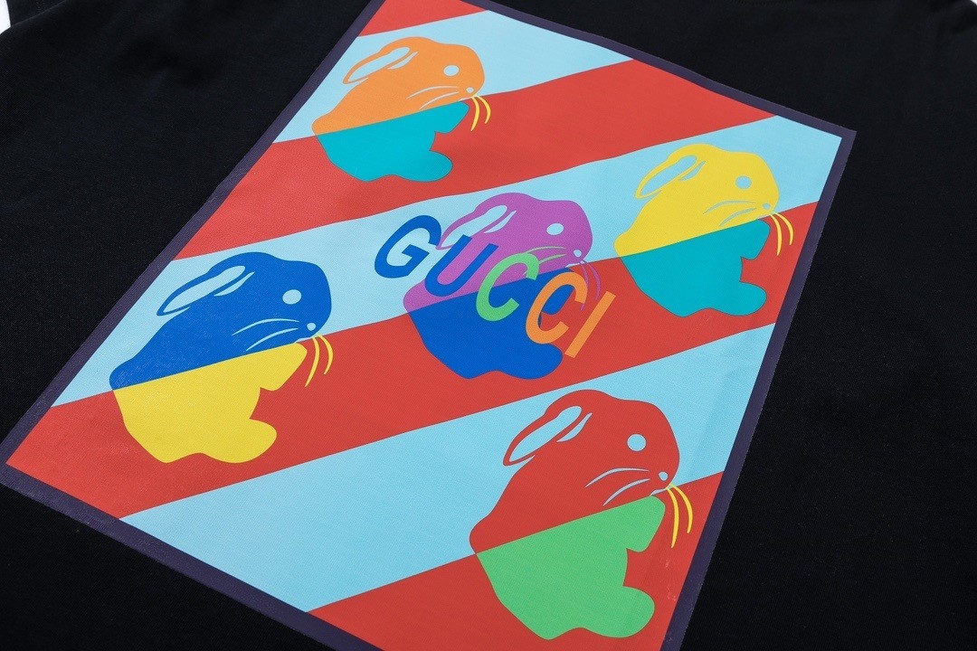 G design 2023 Spring Summer New Design Colourful Rabbit Logo Printed Unisex T-shirt