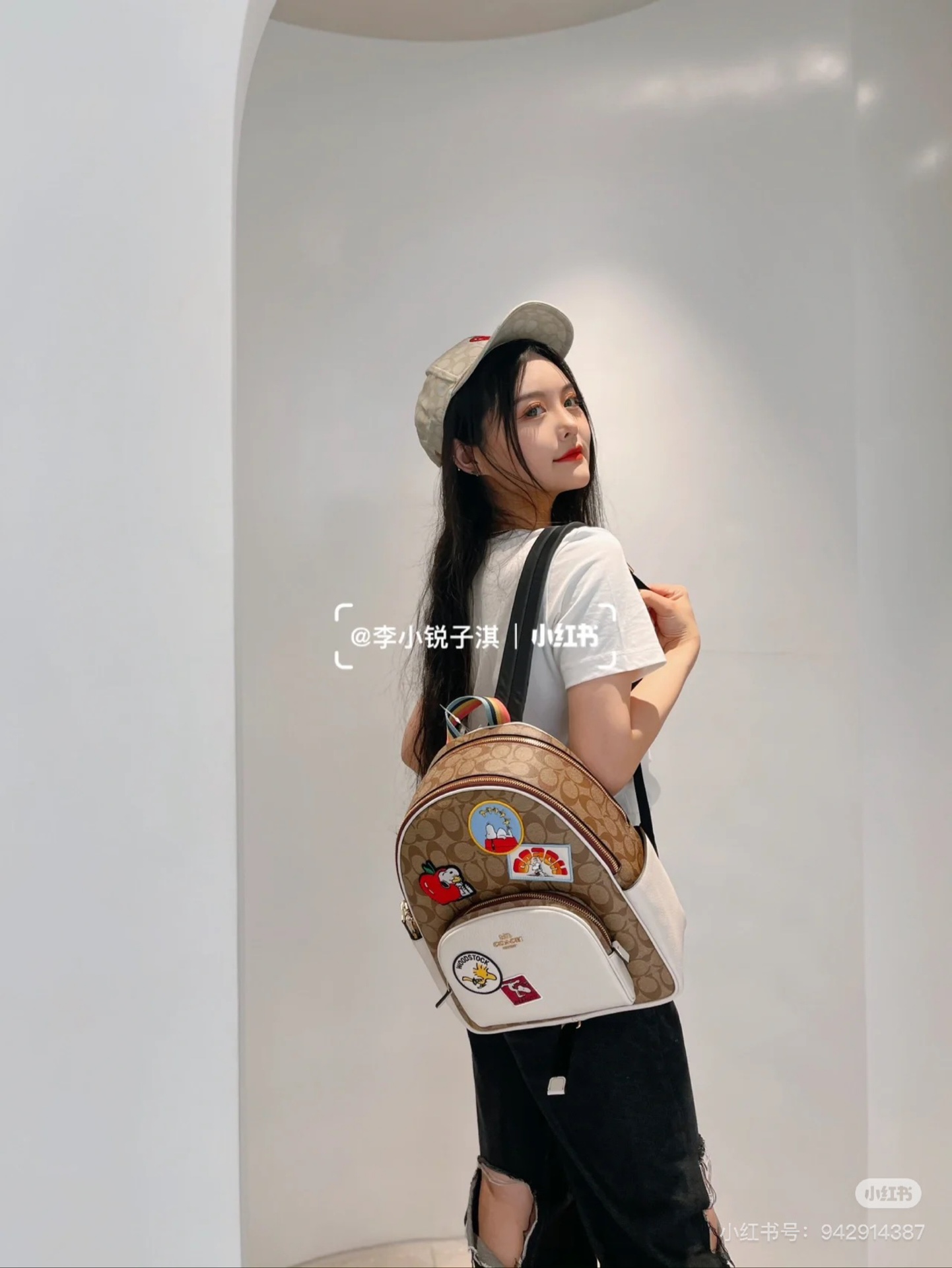 C Design Snoopy Collaboration Backpack COURT