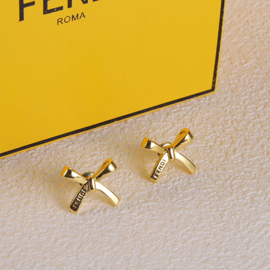 F design  fashion bow earrings