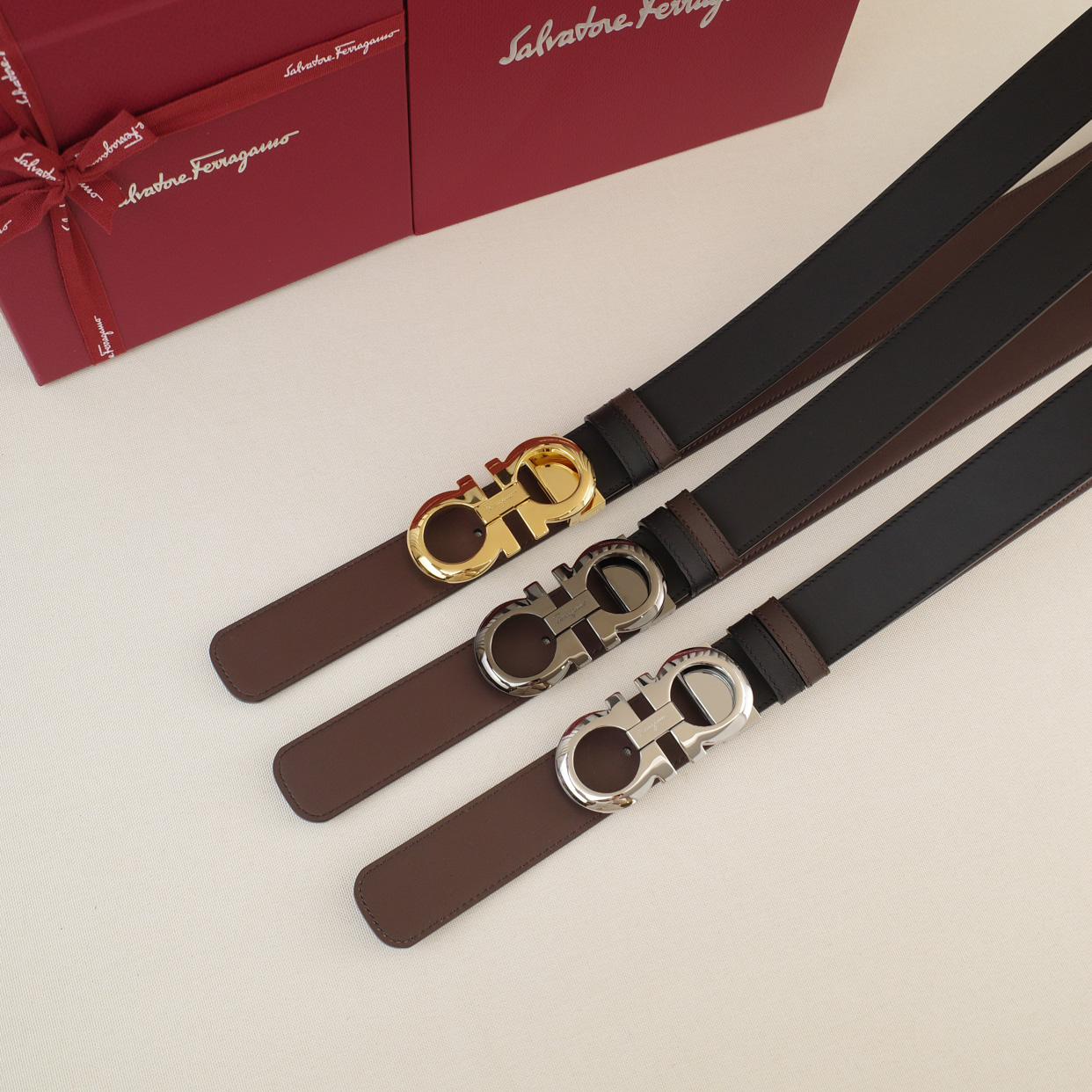 Ferragamo Explosive Belt High-quality Diamond-studded Fashion Classic All-match