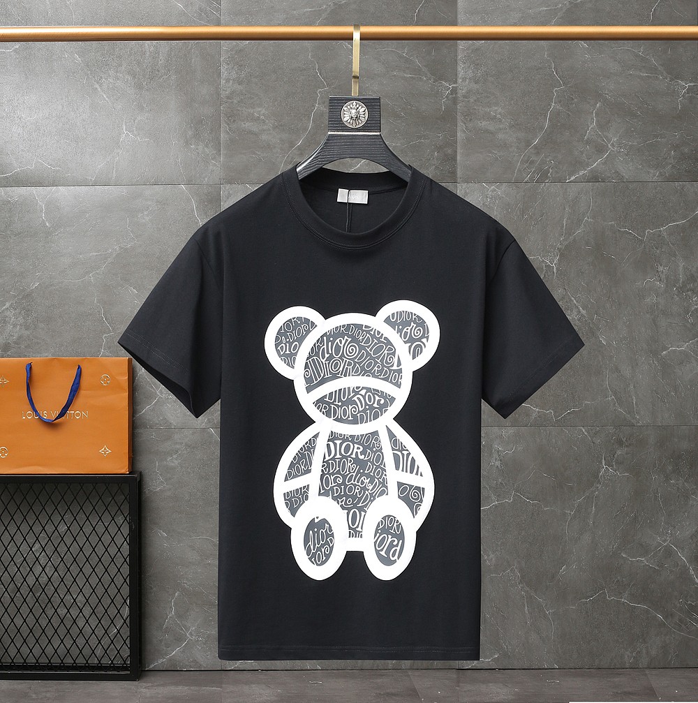D designSummer Bear Printed Cotton 100 Percent Unisex Lesiure T-shirt