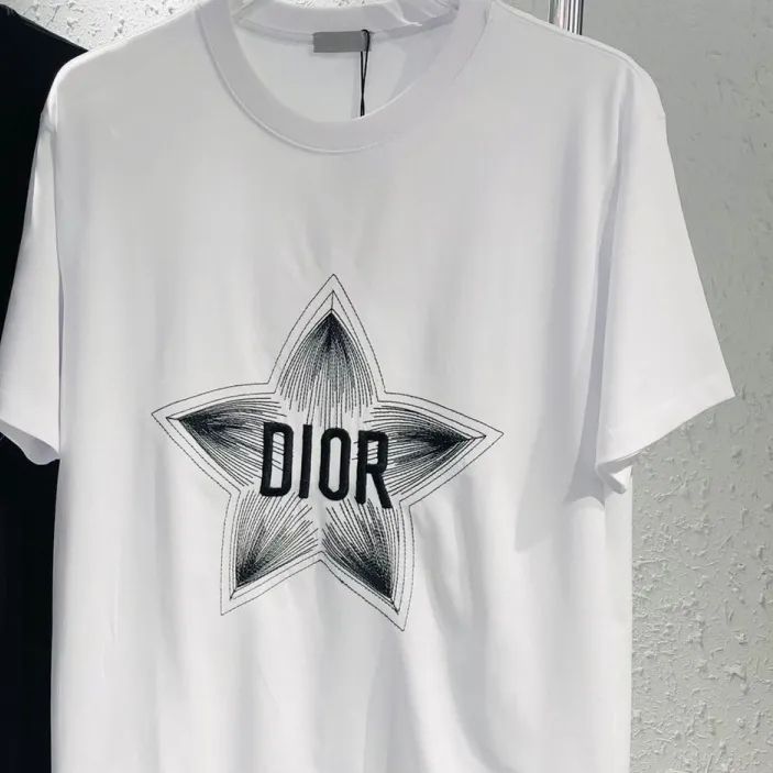 D design2023 Summer New Brand Design Star Printed Cotton Breathable Unisex T-shirt