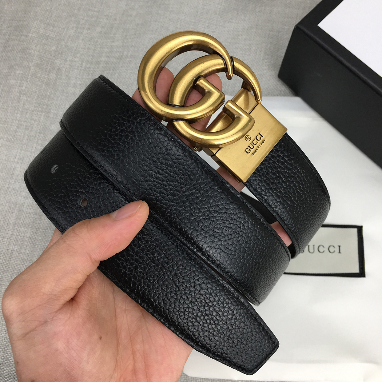 G design Women double G Buckle Genuine Leather Belt