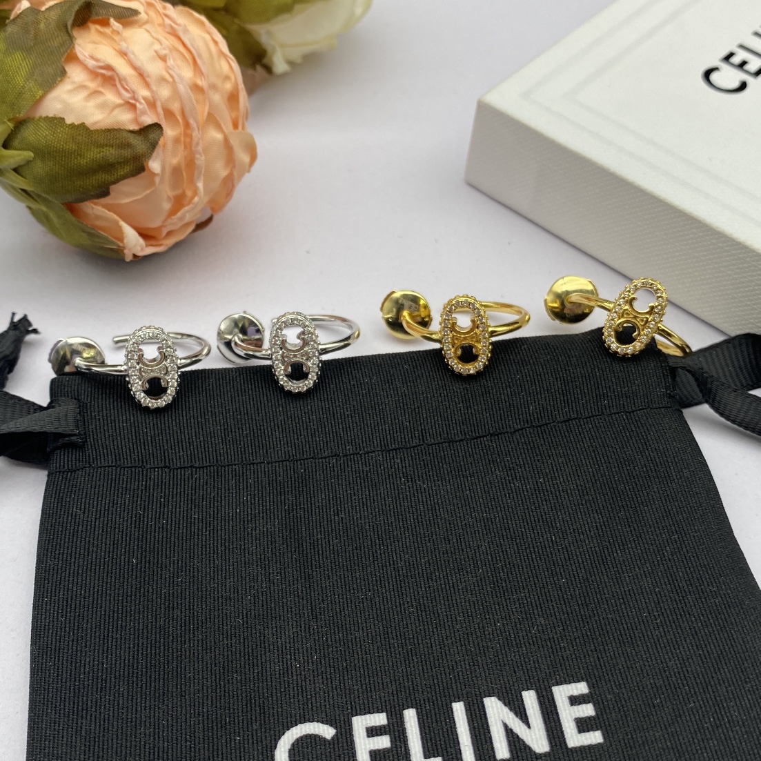 C logo  new earrings