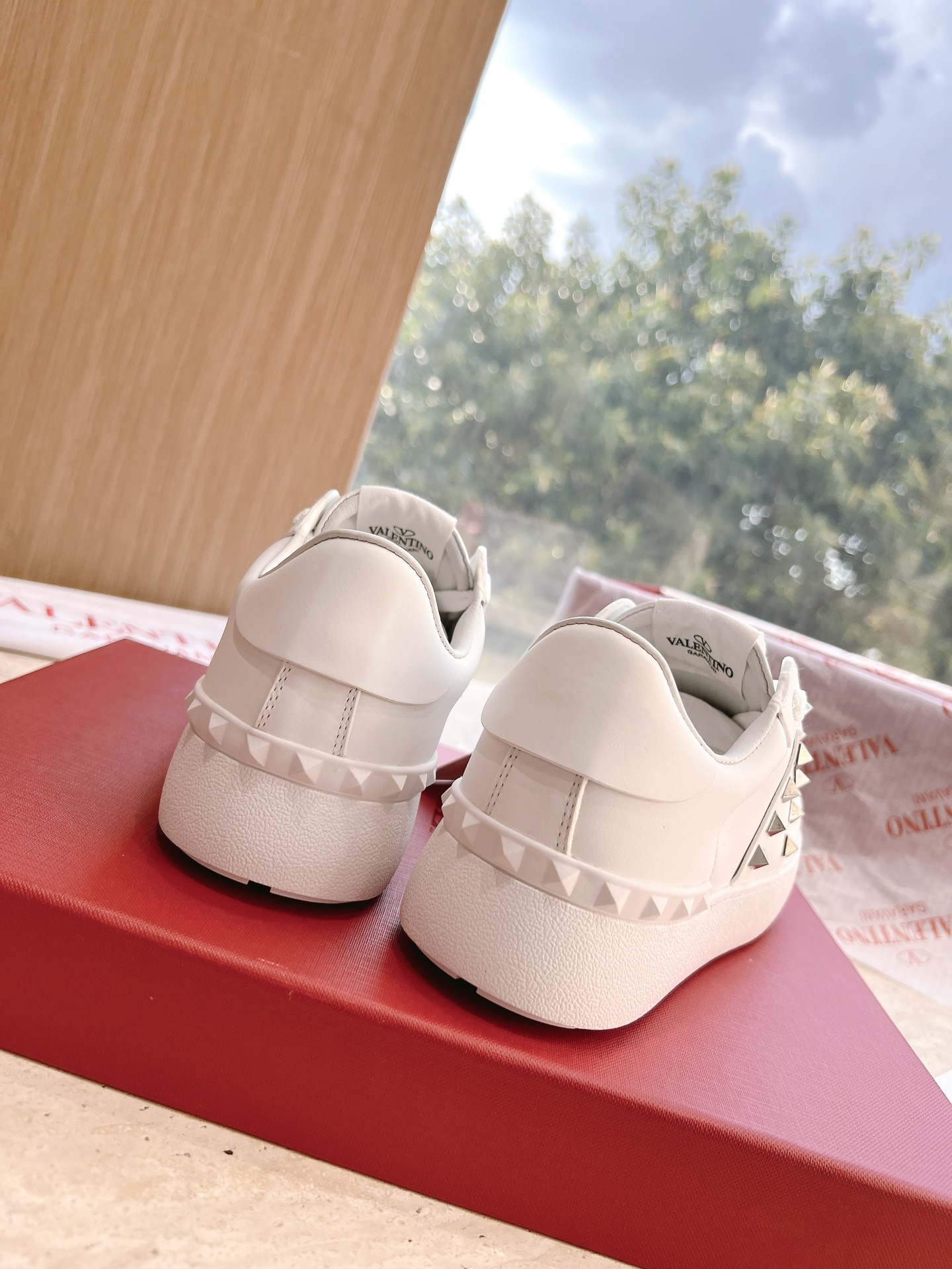 VALENTINO Women's OPEN DISCO Calfskin Sneakers