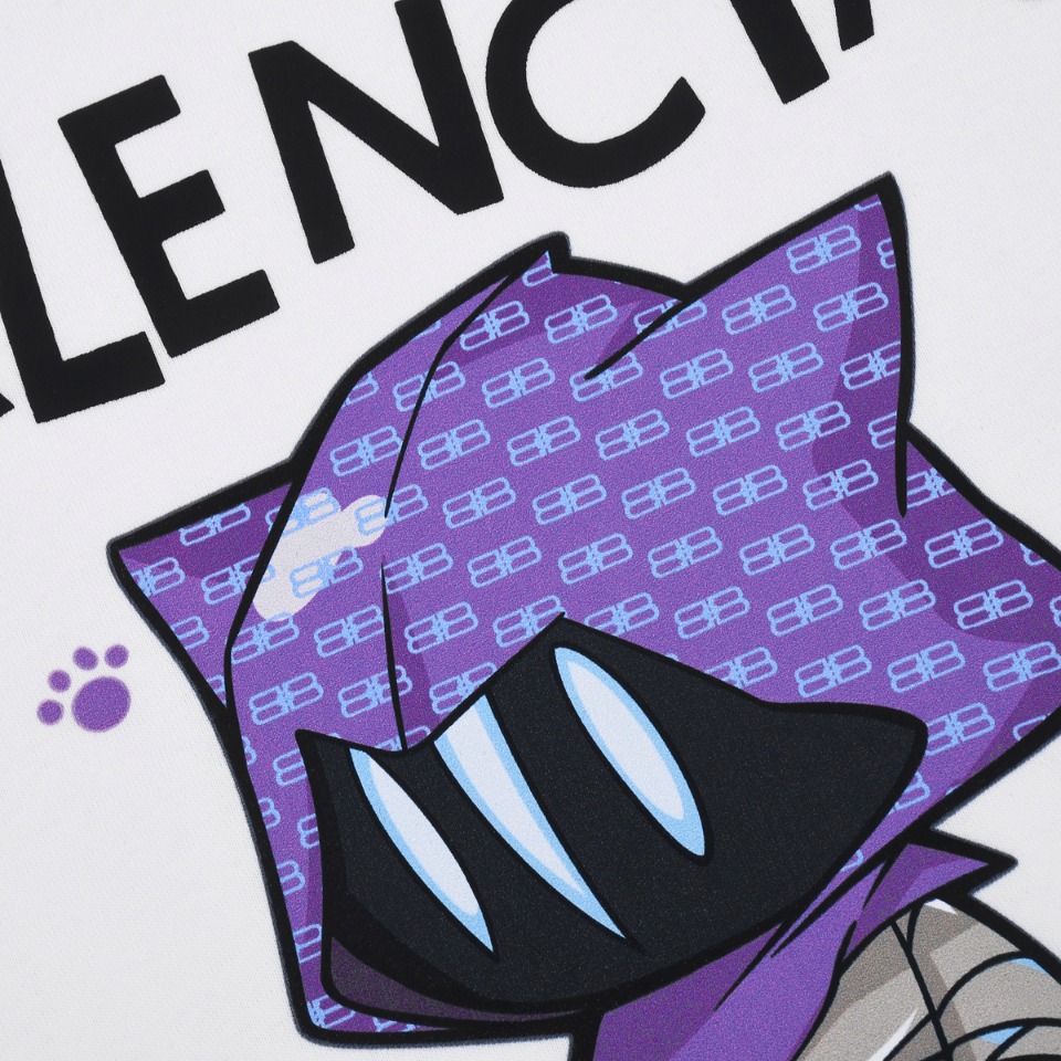 B design  Summer Cute Carton Character Printed 100 Percent Cotton Unisex Leisure T-shirt