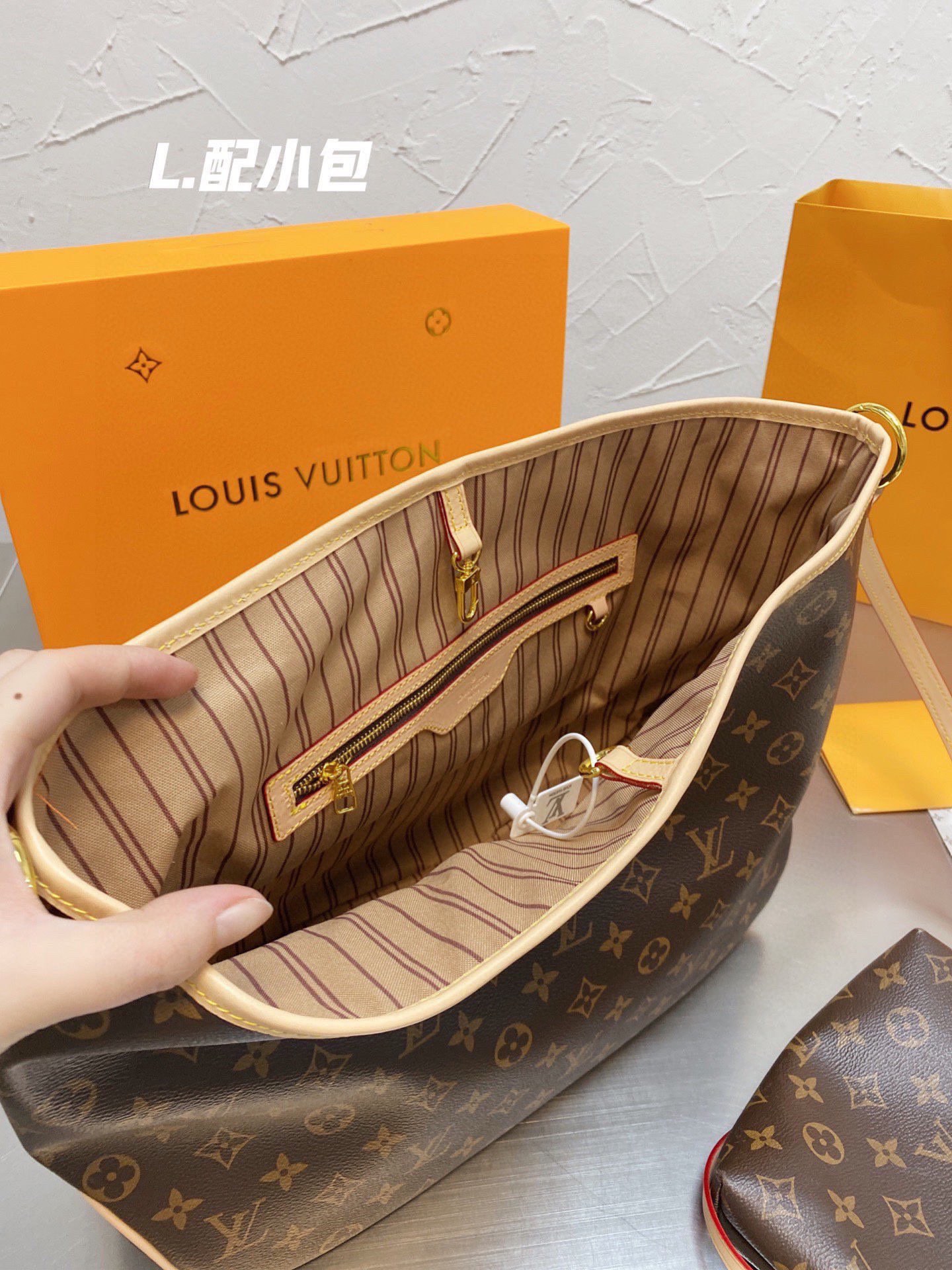 L designL design  Handbags Tote Shopping Bags 2 In 1