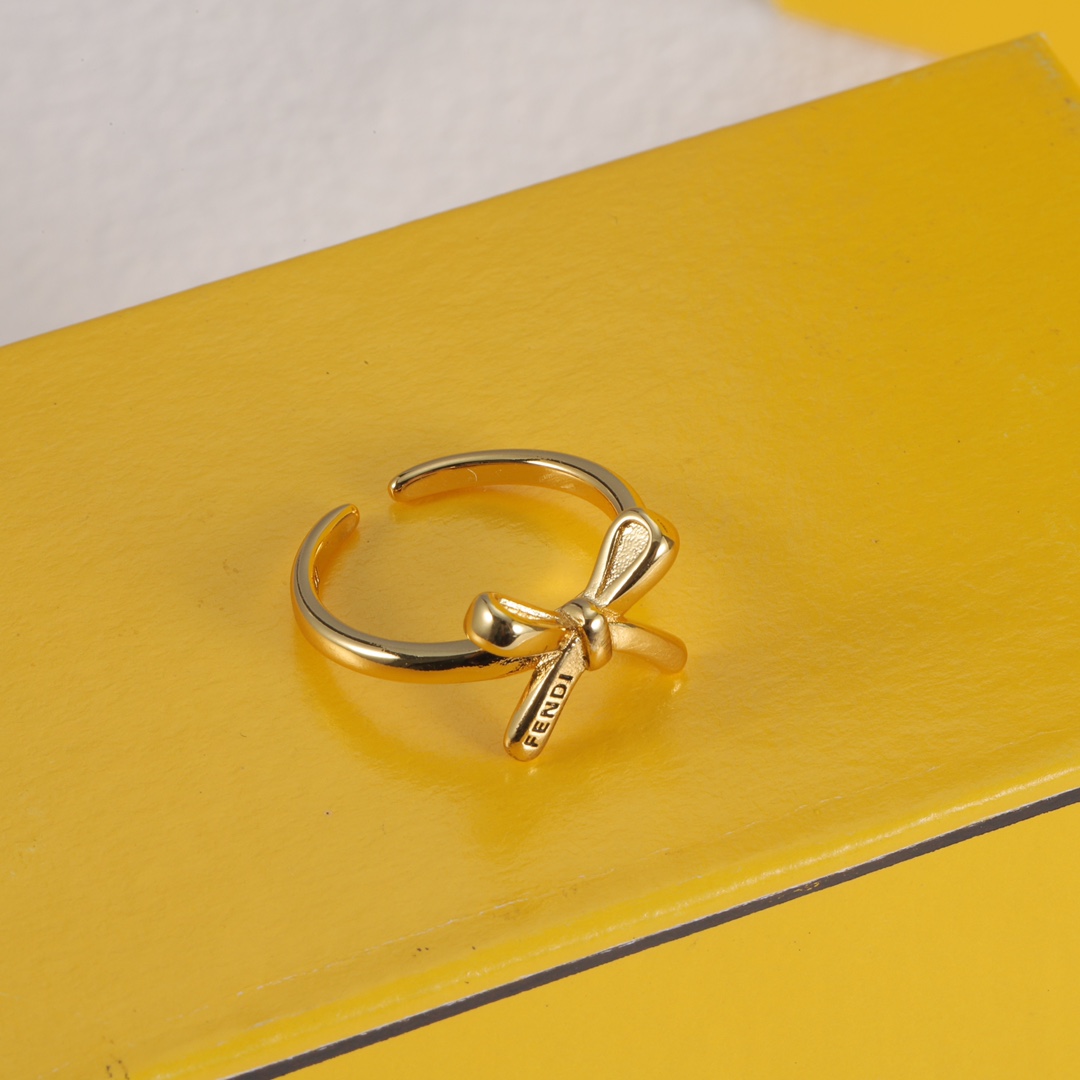 F design  Bow Open Ring