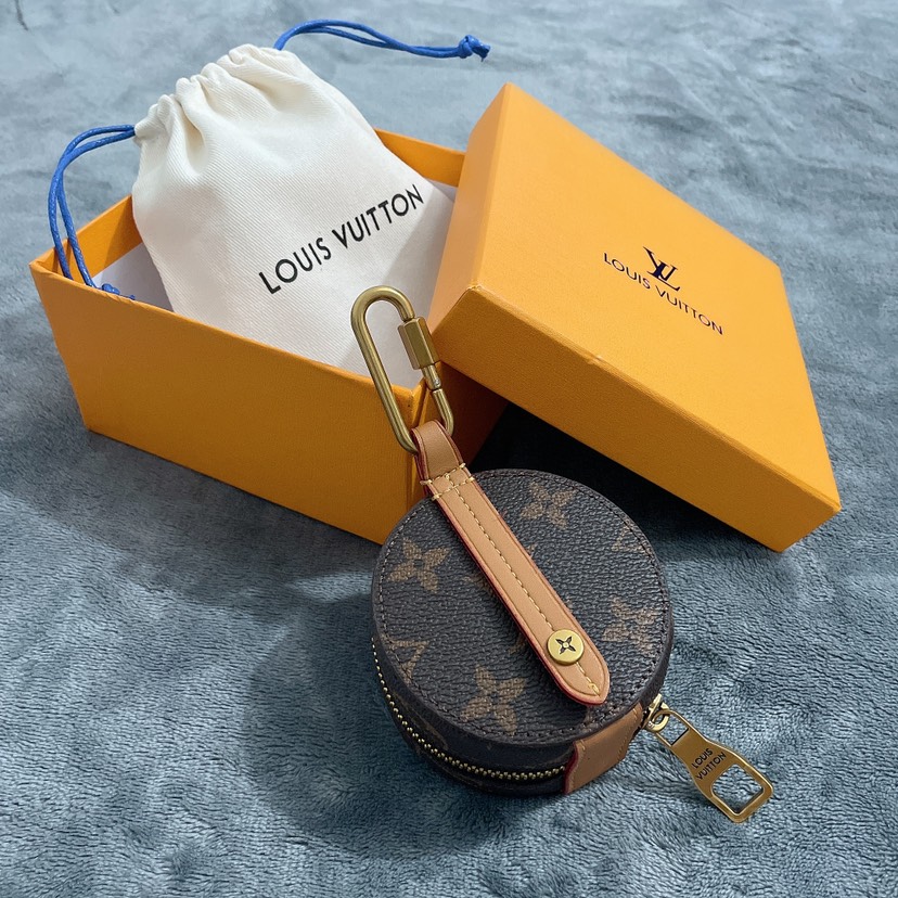 L design  round coin purse pendant keychain